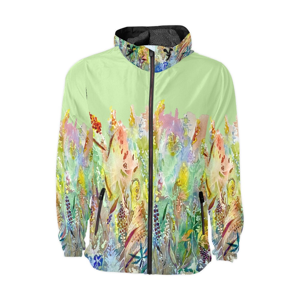 Blooming Melody Mint Unisex Windbreaker