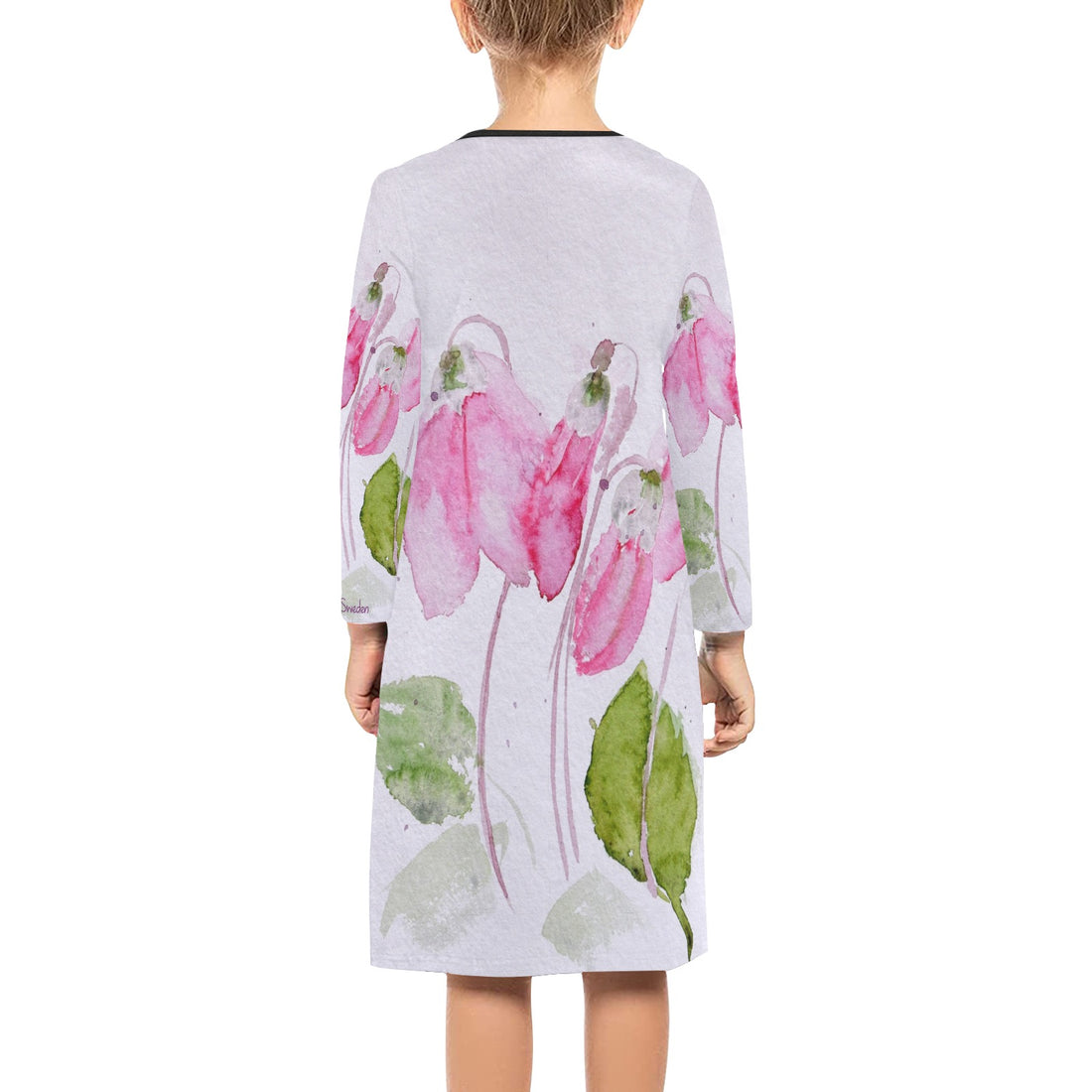 Pretty as Cyclamen Girl's Long-sleeve Dress