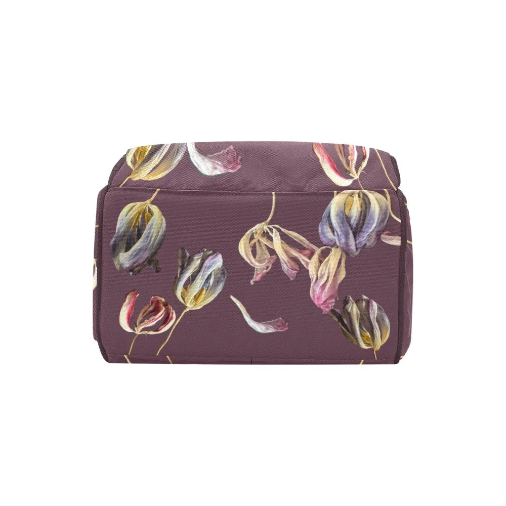 Tulip Mauve Wine Multi-Function Backpack
