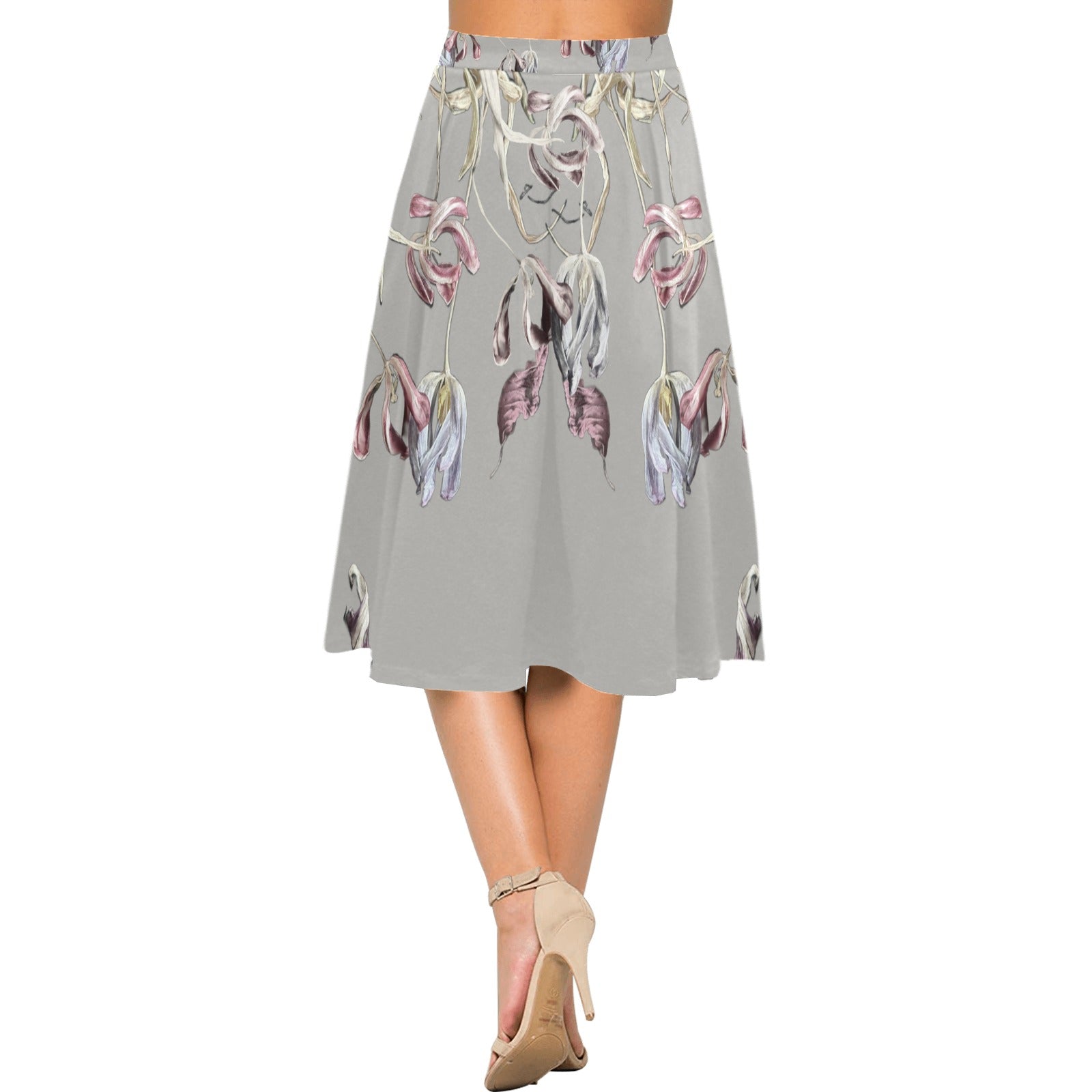 Three Tulips and a Leaf Mnemosyne Women's Crepe Skirt
