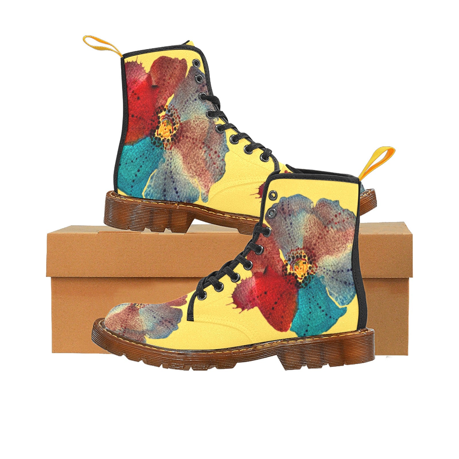 ZoZo Grand Fleur Curd Nylon Canvas Boots For Women Model 1203H