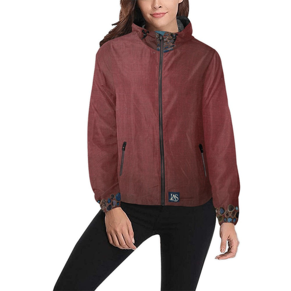 Burgundy Castle Unisex Windbreaker