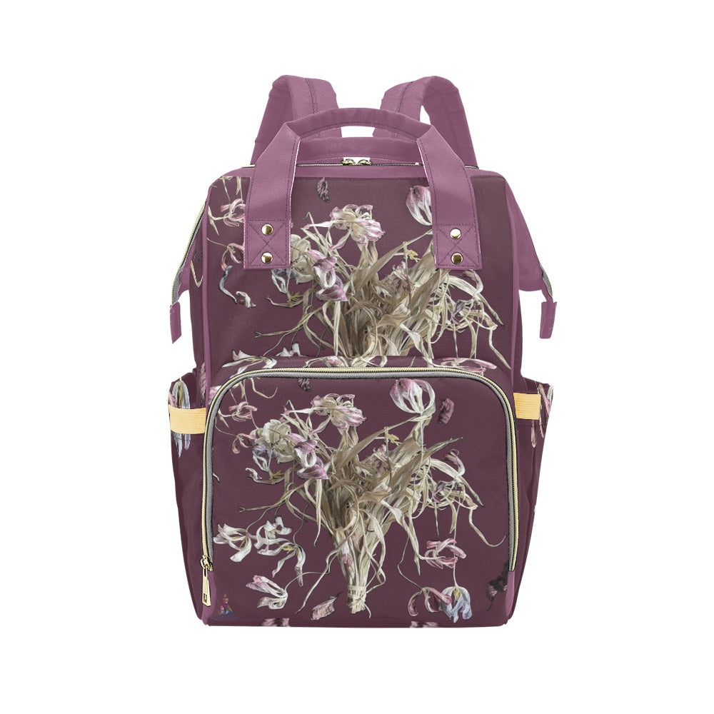 Tulip Drama Eggplant Multi-Function Diaper Backpack/Diaper Bag