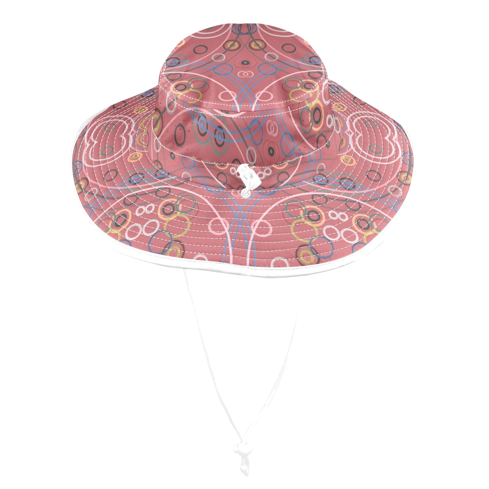 Old Rose Circus Wide Brim Bucket Hat