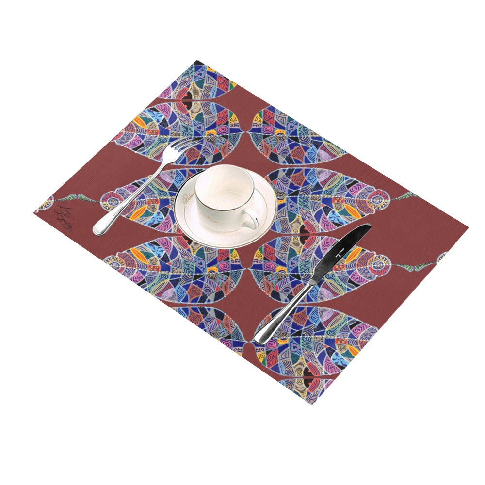 Fantasy Leaf Chocolate Placemat 14’’ x 19’’ (Set of 4)