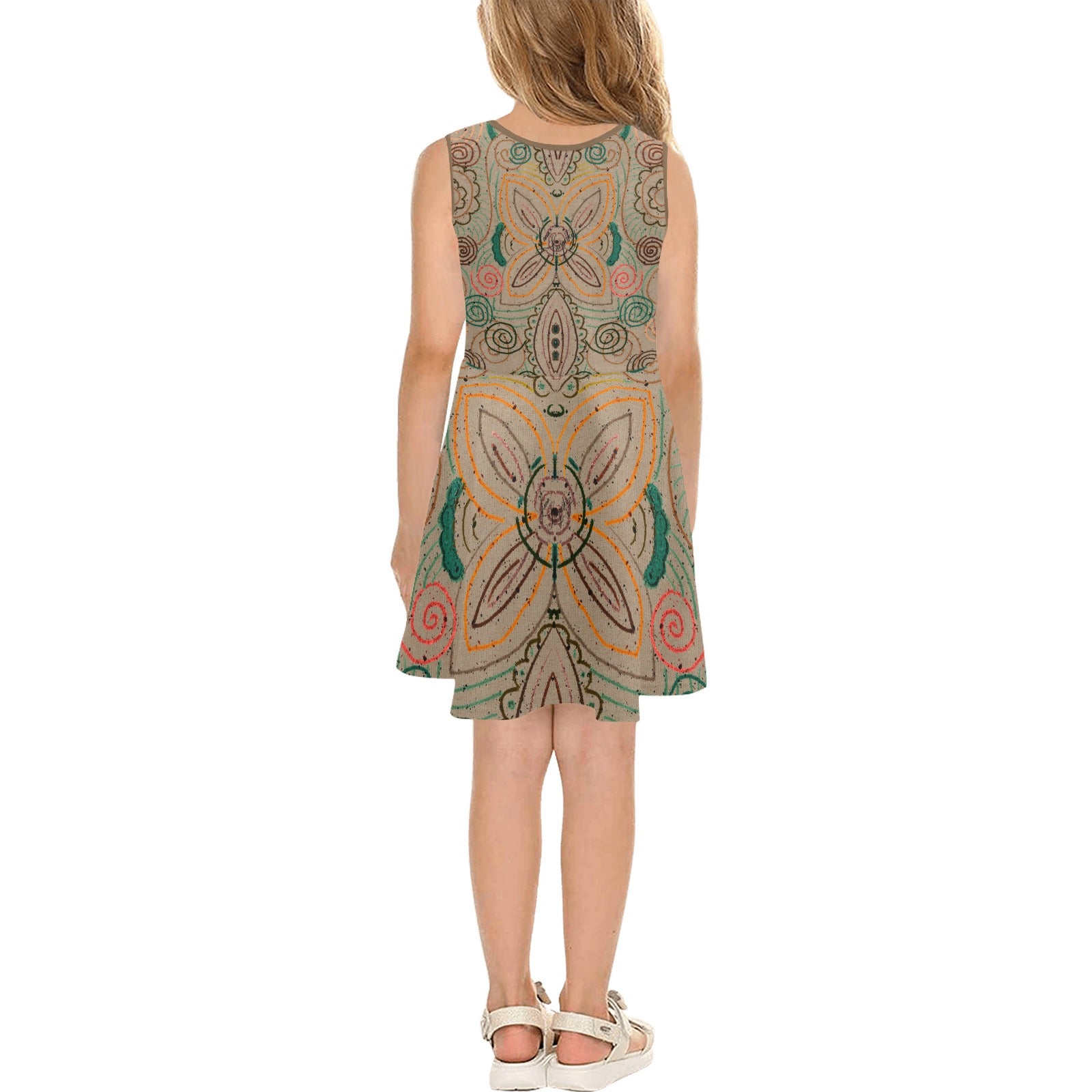 Venetian Blossom Girls' Sleeveless Sundress