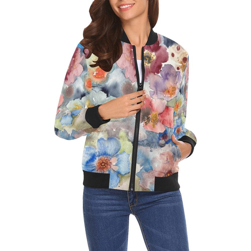 Aurora Garden Bomber Jacket for Women