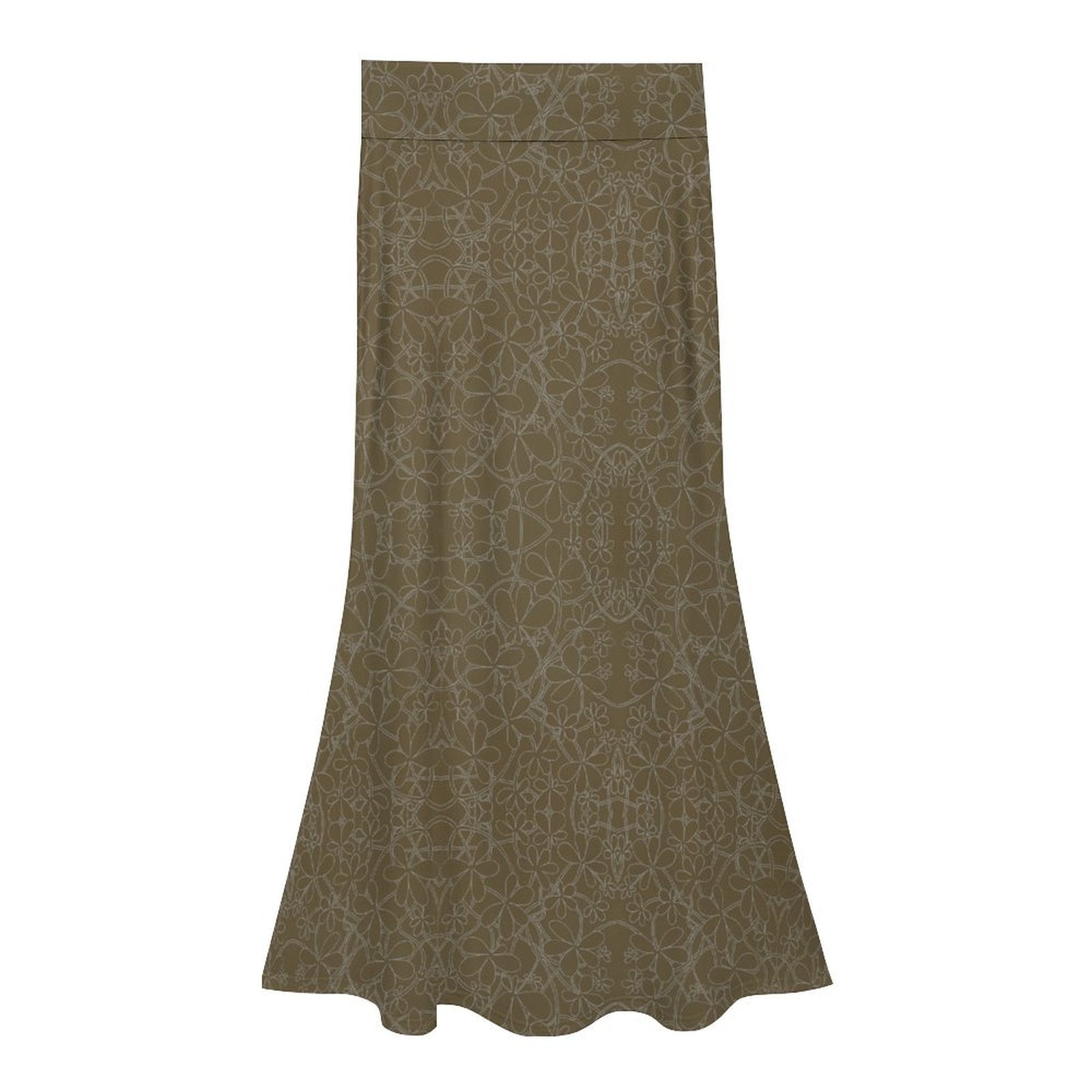 High waisted long skirt High Waisted Fishtail Skirt