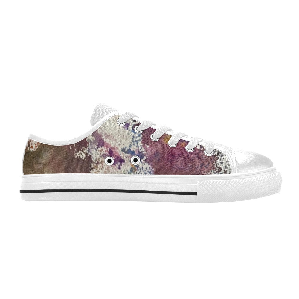 Abstract Purple Men's Classic Canvas Shoes
