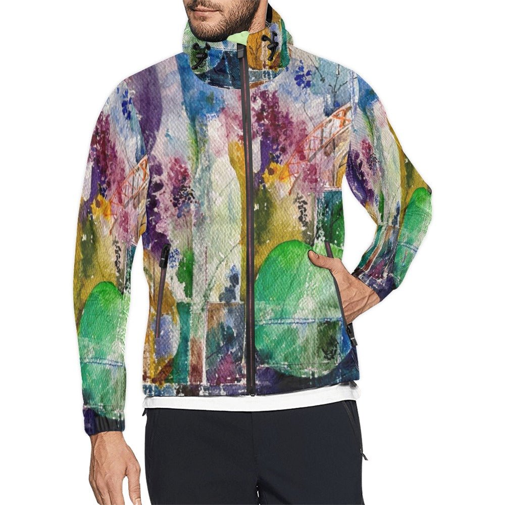 Abstract Bridge Unisex Windbreaker - Lana Art Sweden