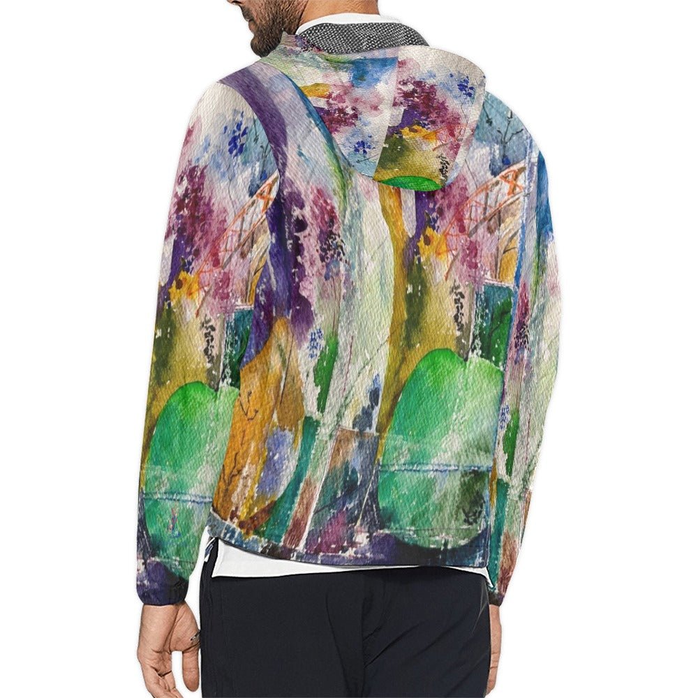 Abstract Bridge Unisex Windbreaker - Lana Art Sweden