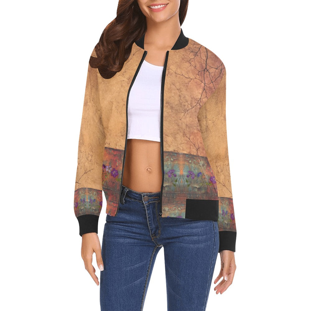 Rusty Life Bomber Jacket for Women