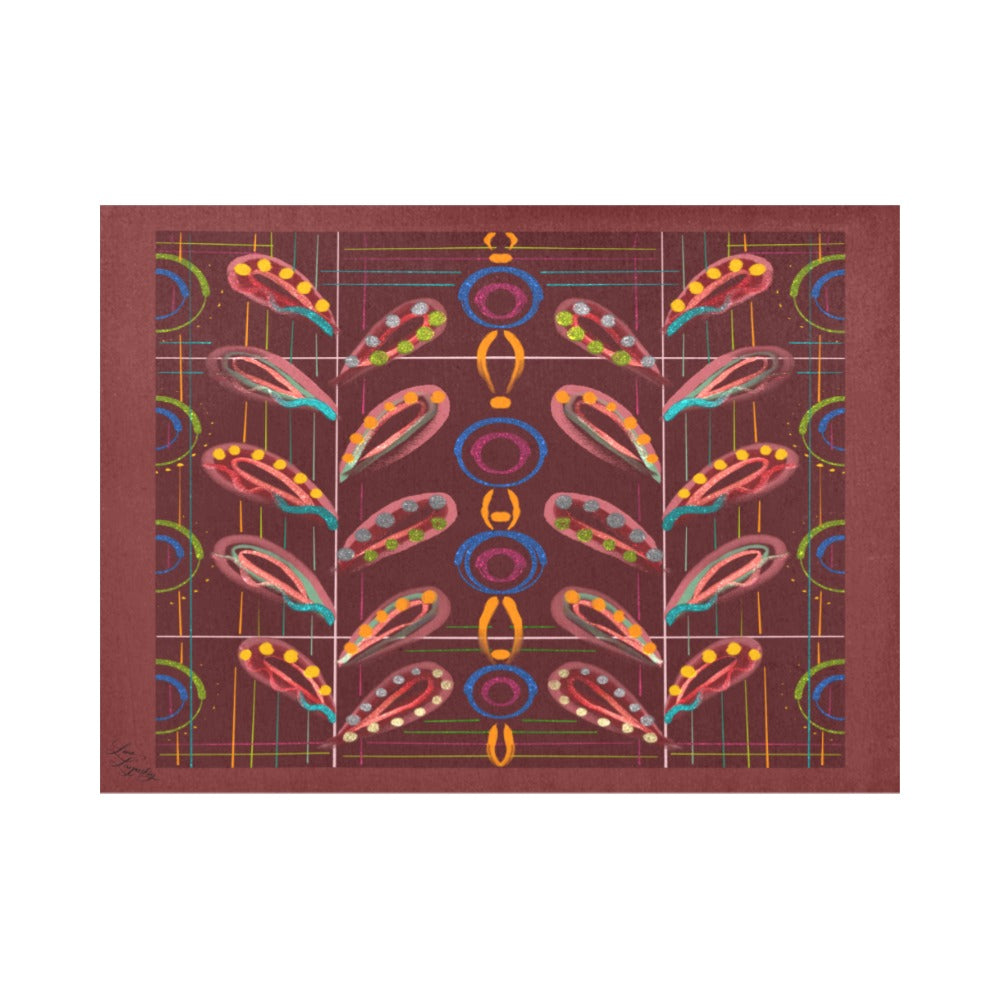 Exotic Peas Chocolate Placemat 14’’ x 19’’ (Set of 4)