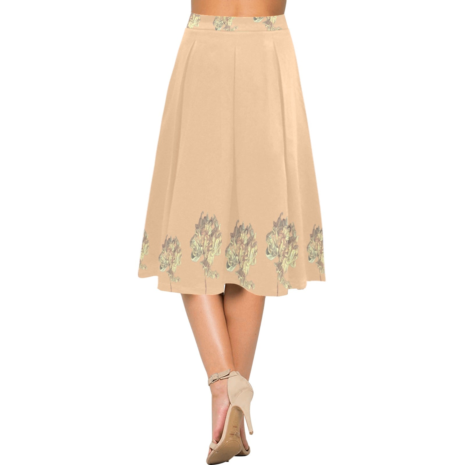 Single Tulip Sheepskin Mnemosyne Women's Crepe Skirt