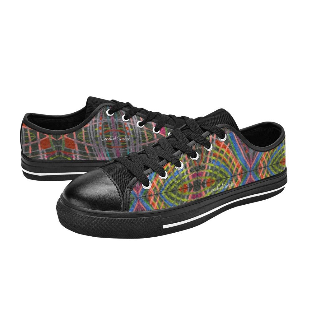 Along Came lange print Men's Classic Canvas Shoes - Lana Art Sweden