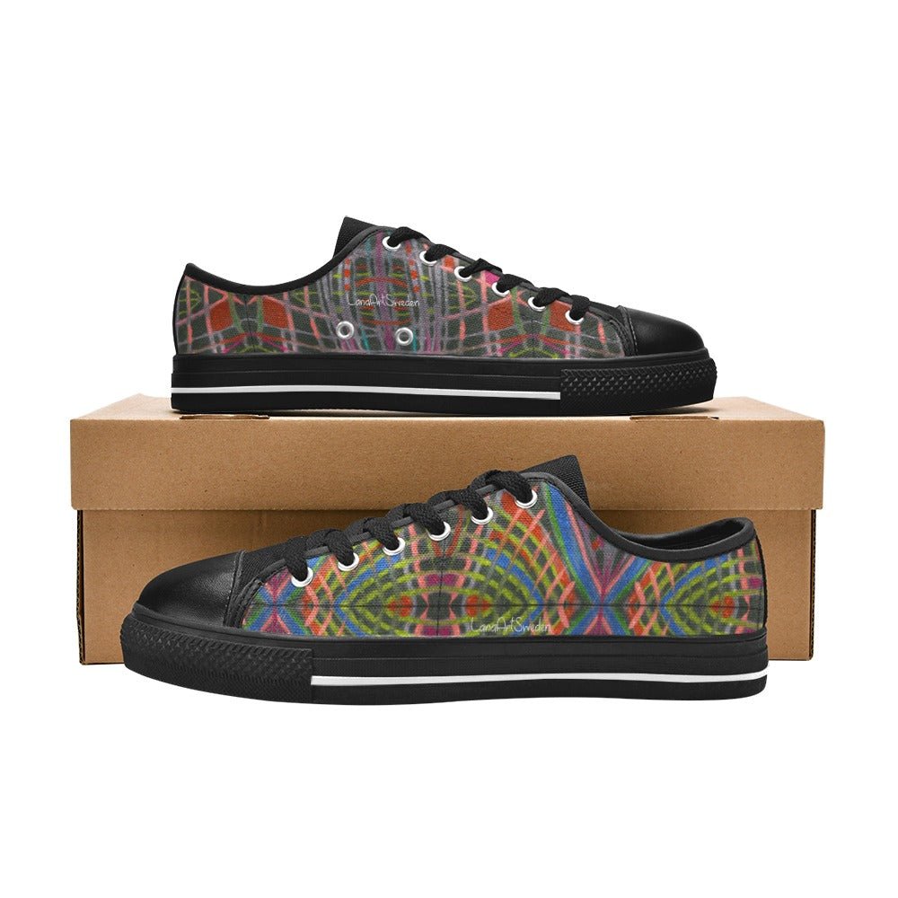 Along Came lange print Men's Classic Canvas Shoes - Lana Art Sweden