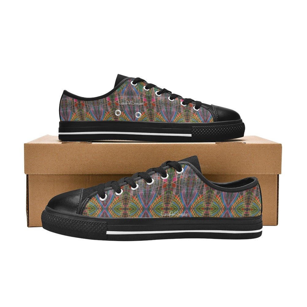 Along Came smaller print Men's Classic Canvas Shoes - Lana Art Sweden