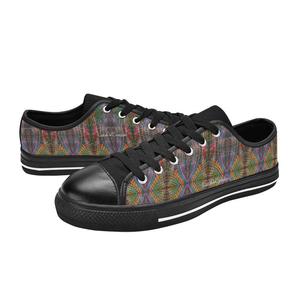 Along Came smaller print Men's Classic Canvas Shoes - Lana Art Sweden