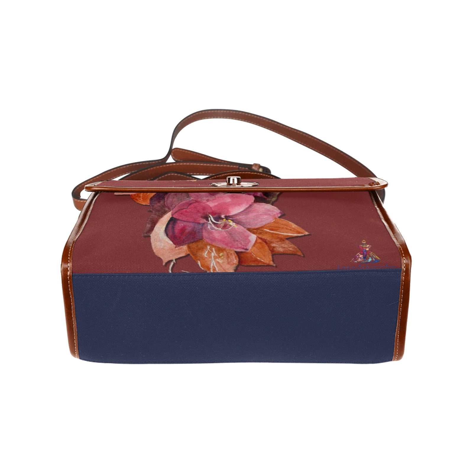 Amaryllis Color Blocks Waterproof Shoulder Strap Canvas Bag - Lana Art Sweden