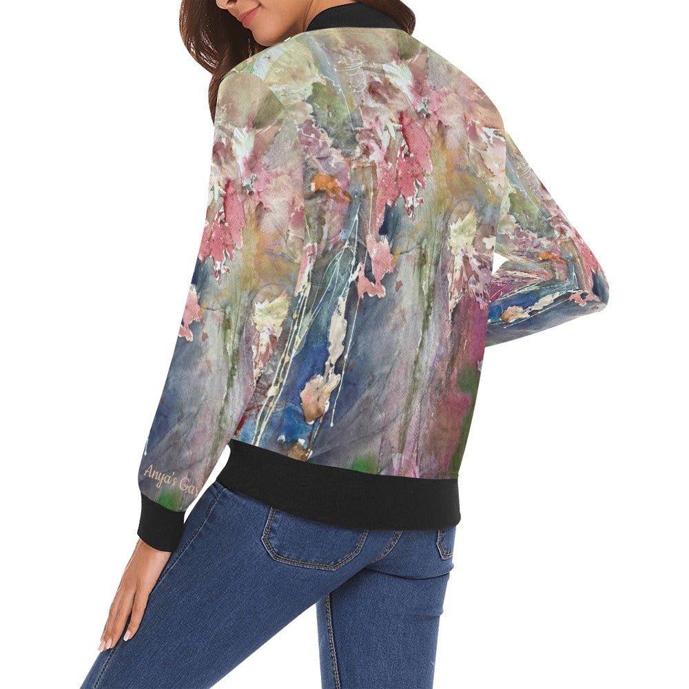 Anya's Garden Bomber Jacket for Women - Lana Art Sweden