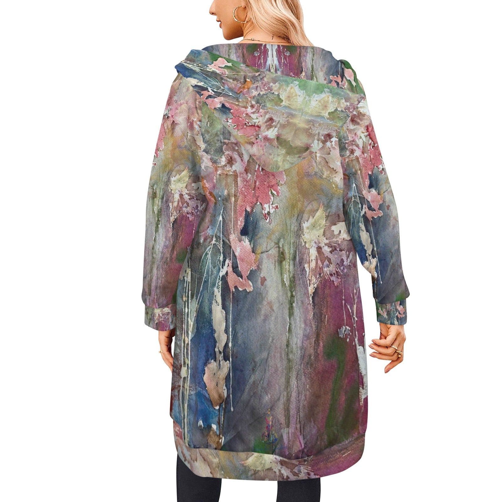 Anya's Garden Women's Long Hooded Jacket - Lana Art Sweden