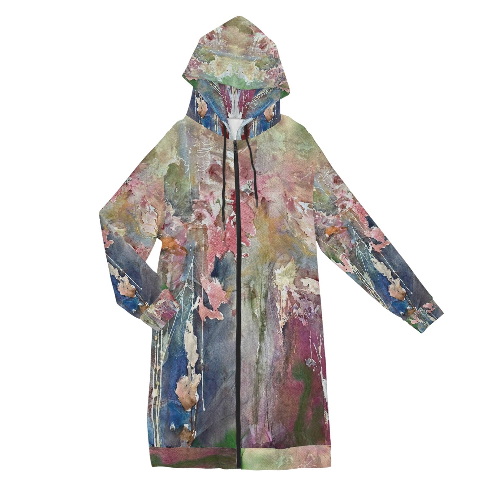 Anya's Garden Women's Long Hooded Jacket - Lana Art Sweden