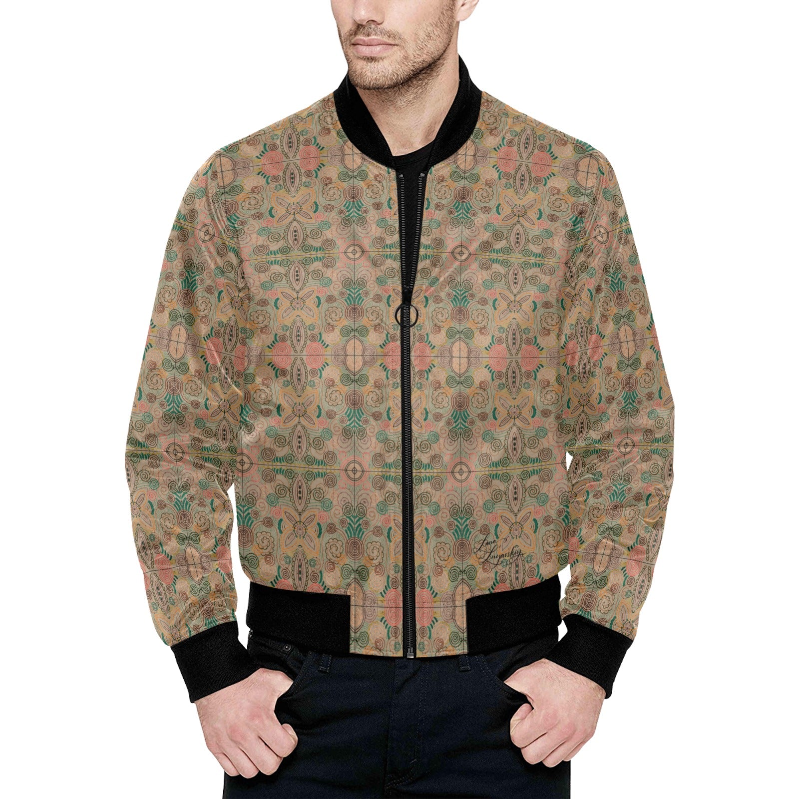 Venetian Rose Warm Bomber Jacket