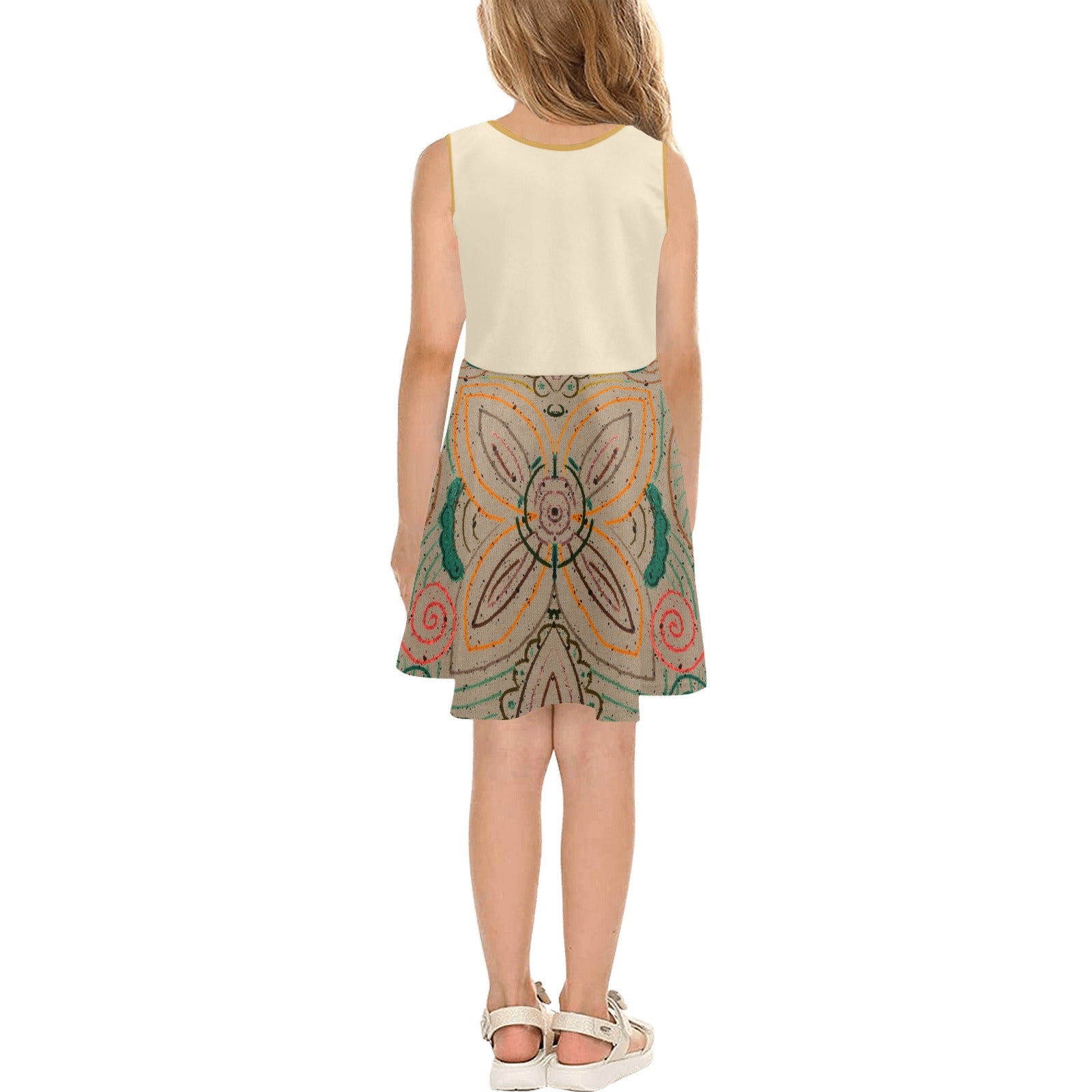 Venetian Blossom Terra Girls' Sleeveless Sundress