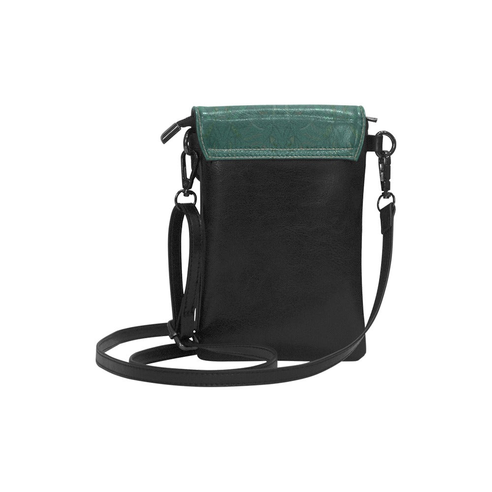 The Red The Flower Greenery Small Cell Phone Purse