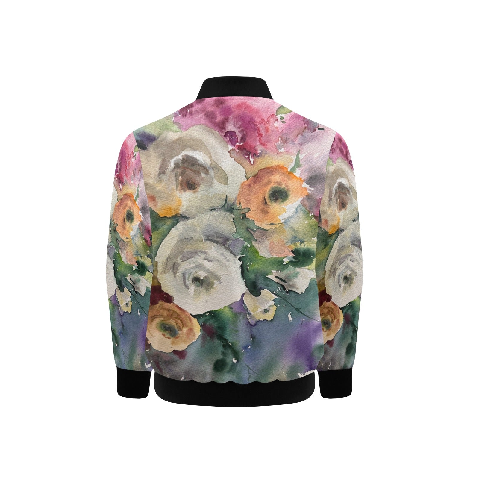 Roses for You! Kids' Bomber Jacket with Pockets (Model H40)