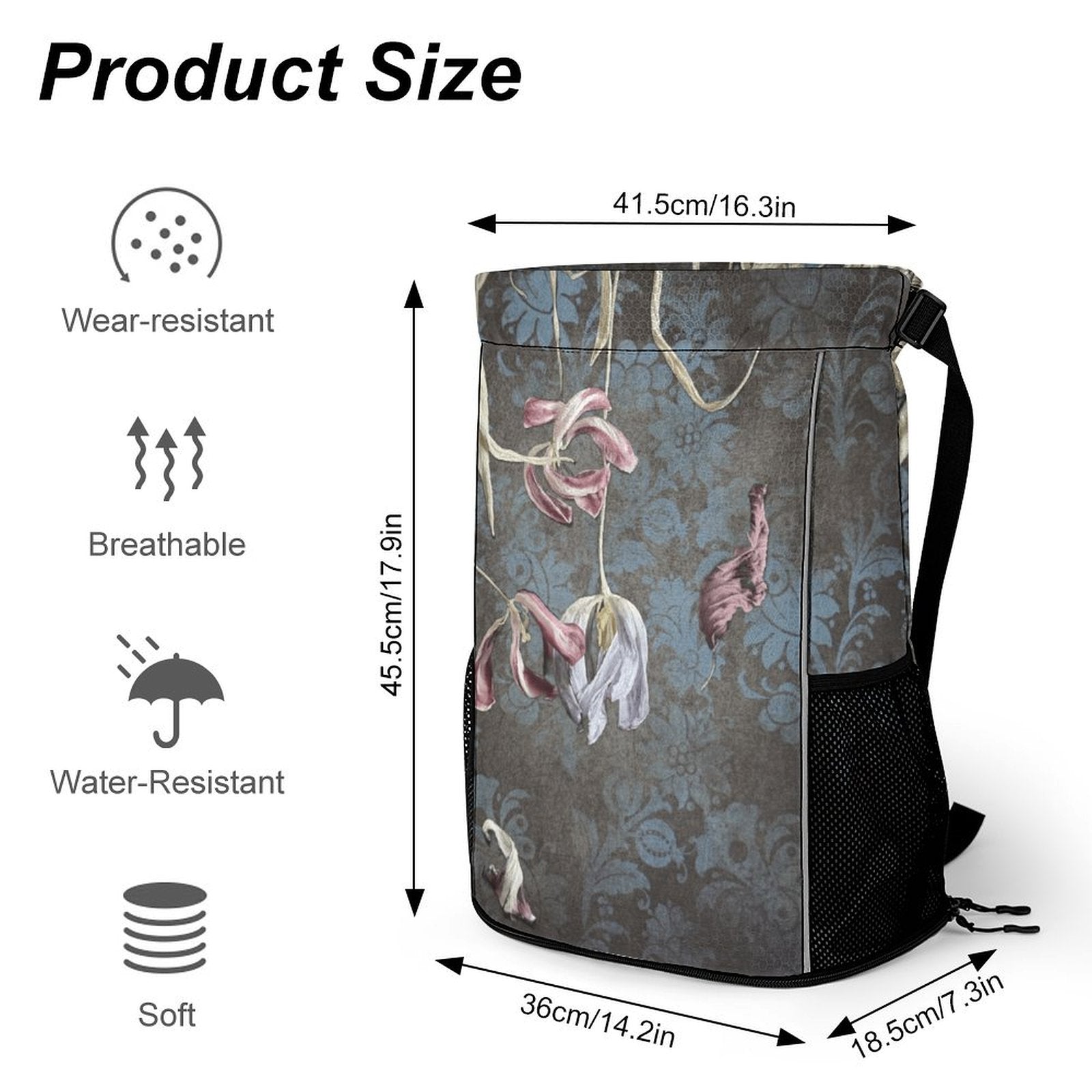 Sport Drawstring Super Light Backpack/Bag with Shoe Compartment