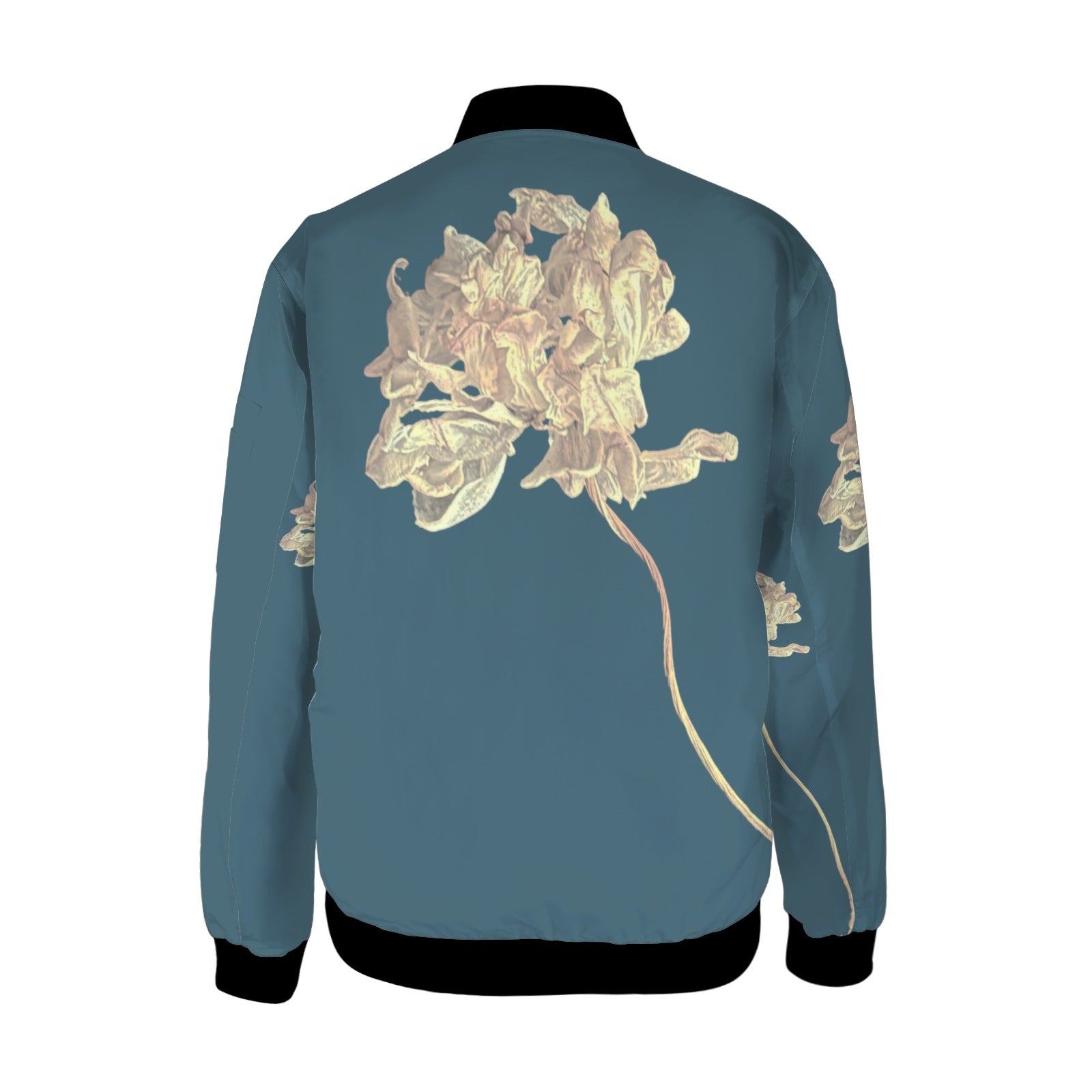 Single Tulip Ocean Tall Ladies Bomber Jacket