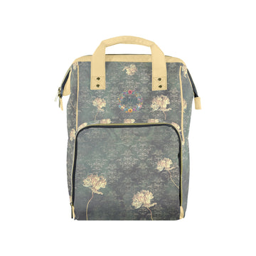 Single Tulip Wheat Multi-Function Travel Diaper Bag-Large