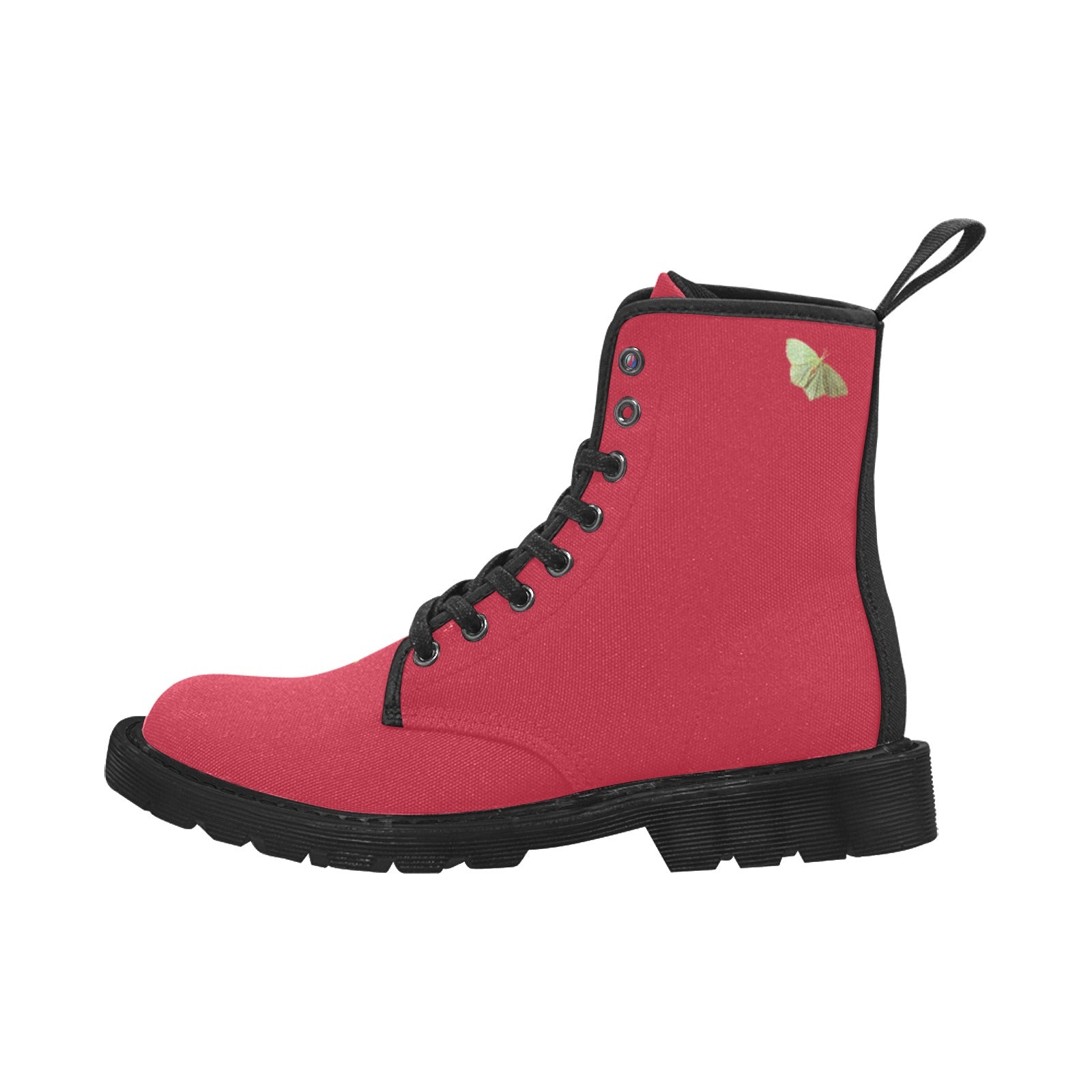 Dark Winterberry Custom Canvas Boots for Women (Black) (Model 1203H)