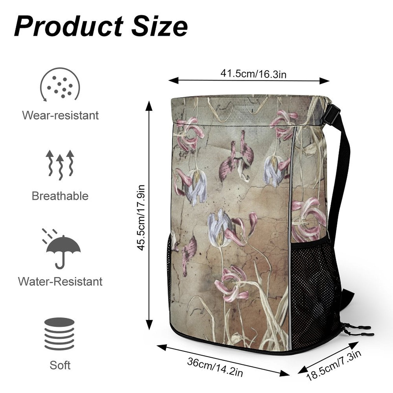 Sport Drawstring Super Light Backpack/Bag with Shoe Compartment