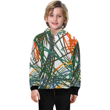 Pampa Grass Big Boys' Zip Up Hoodie (H58)