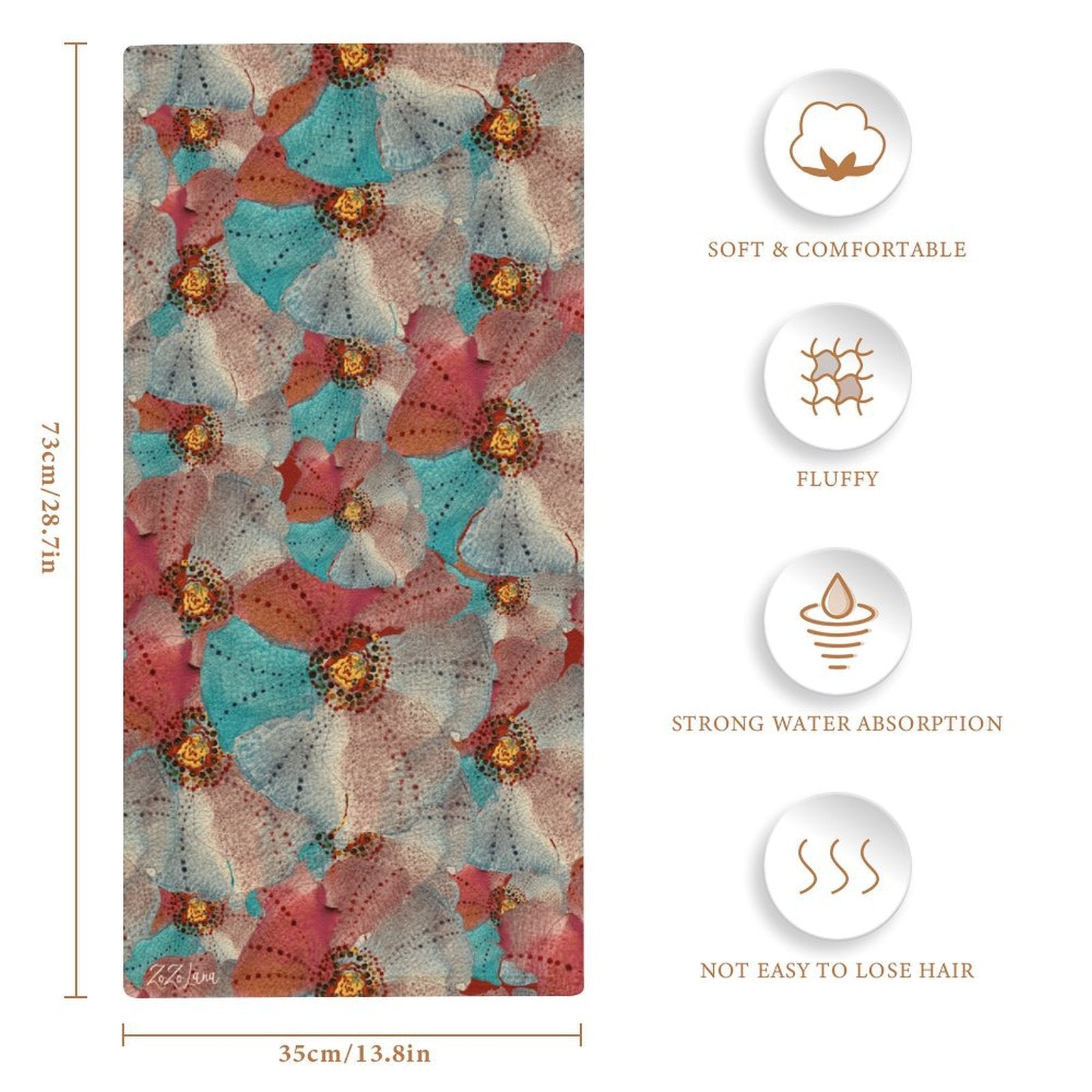 ZoZoLana Grand Fleur Hand Towel