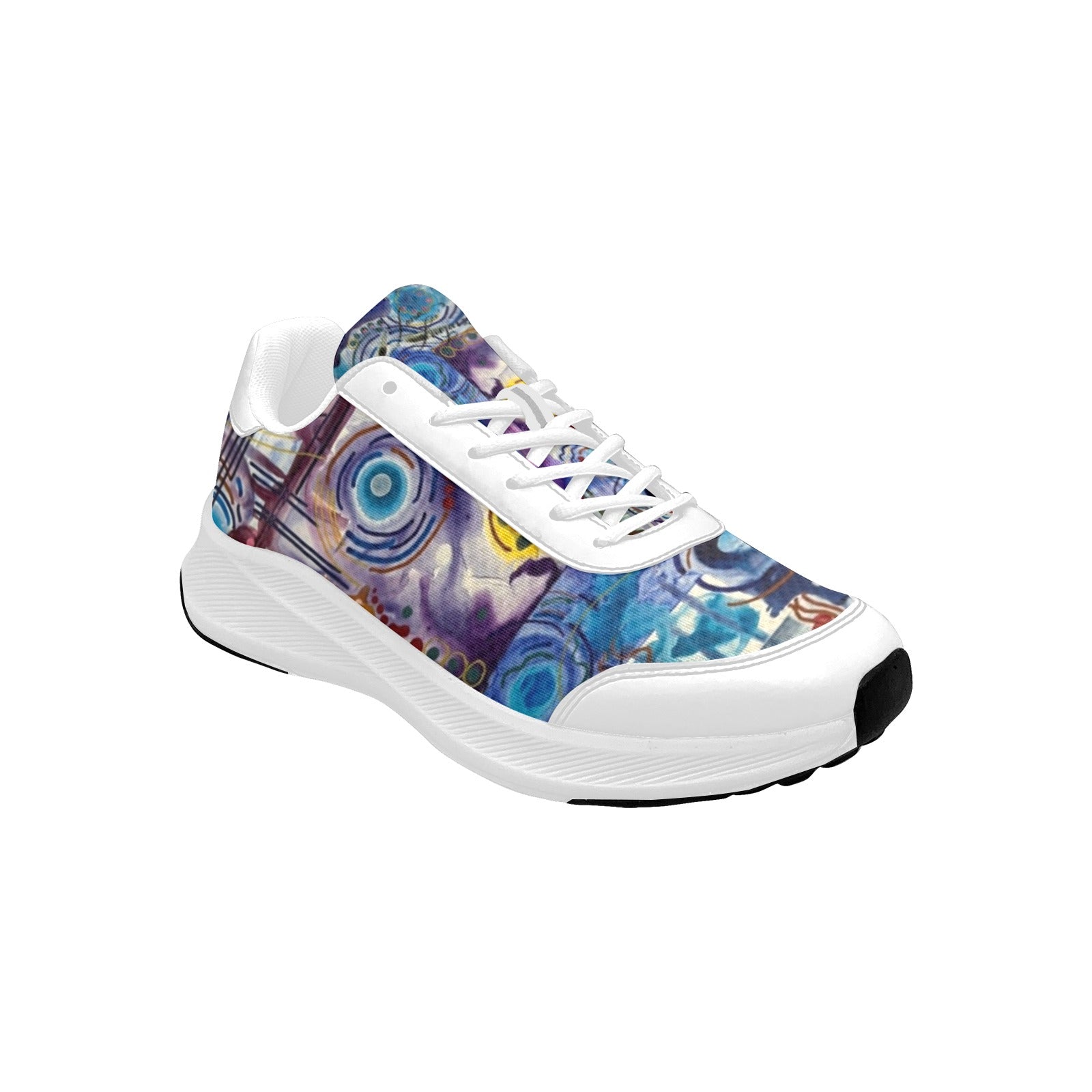 Circles on Water white Women's Mudguard Running Shoes