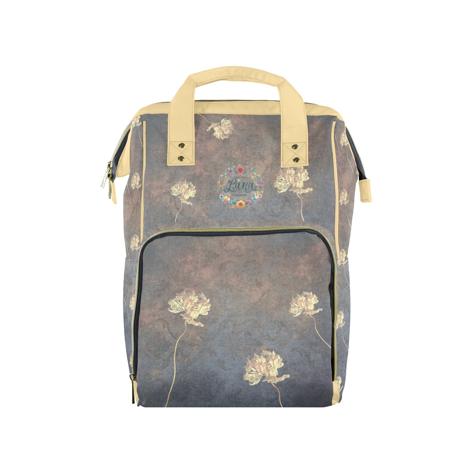 Damaskus Tulip Dusk Multi-Function Travel Diaper Bag-Large