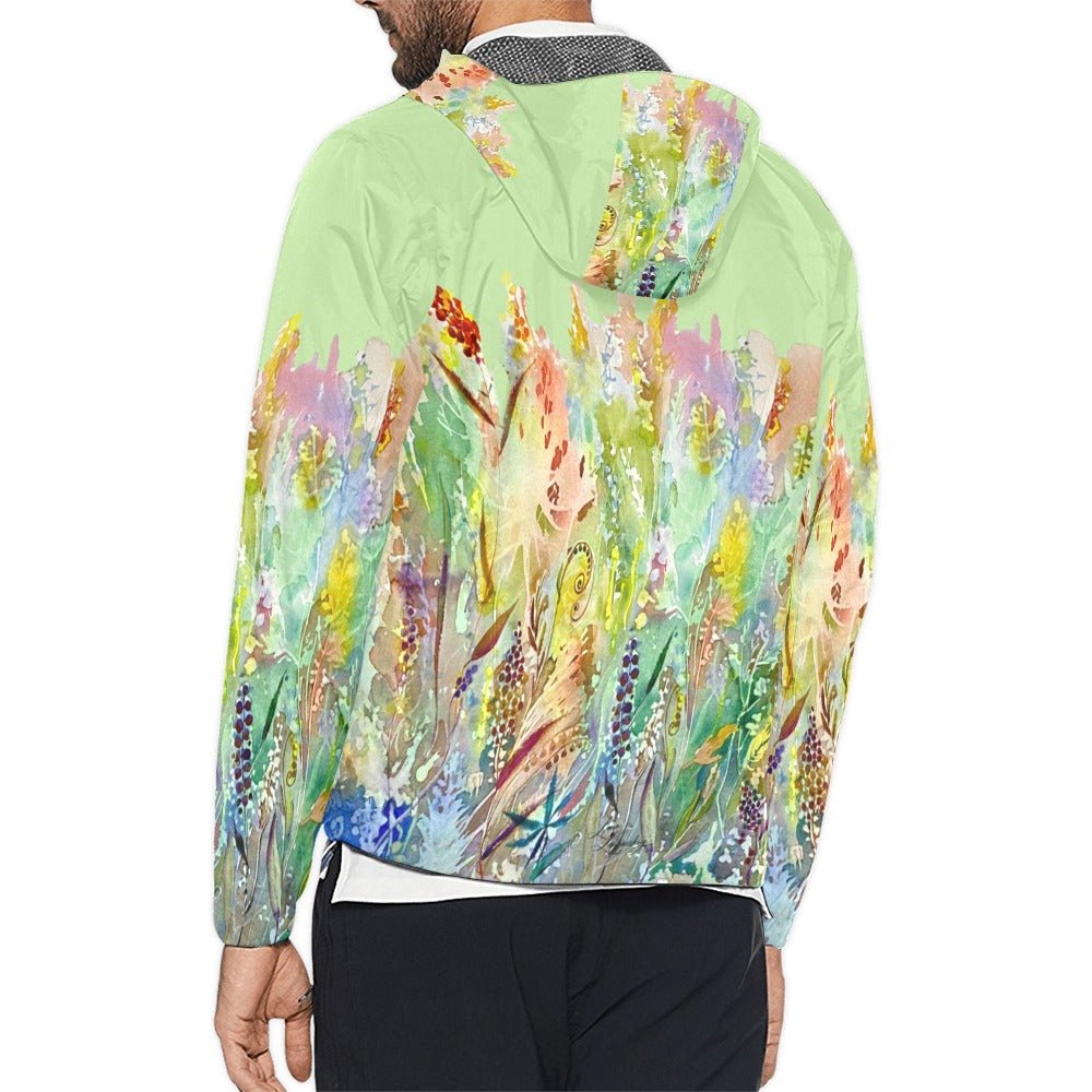 Blooming Melody Mint Unisex Windbreaker - Lana Art Sweden