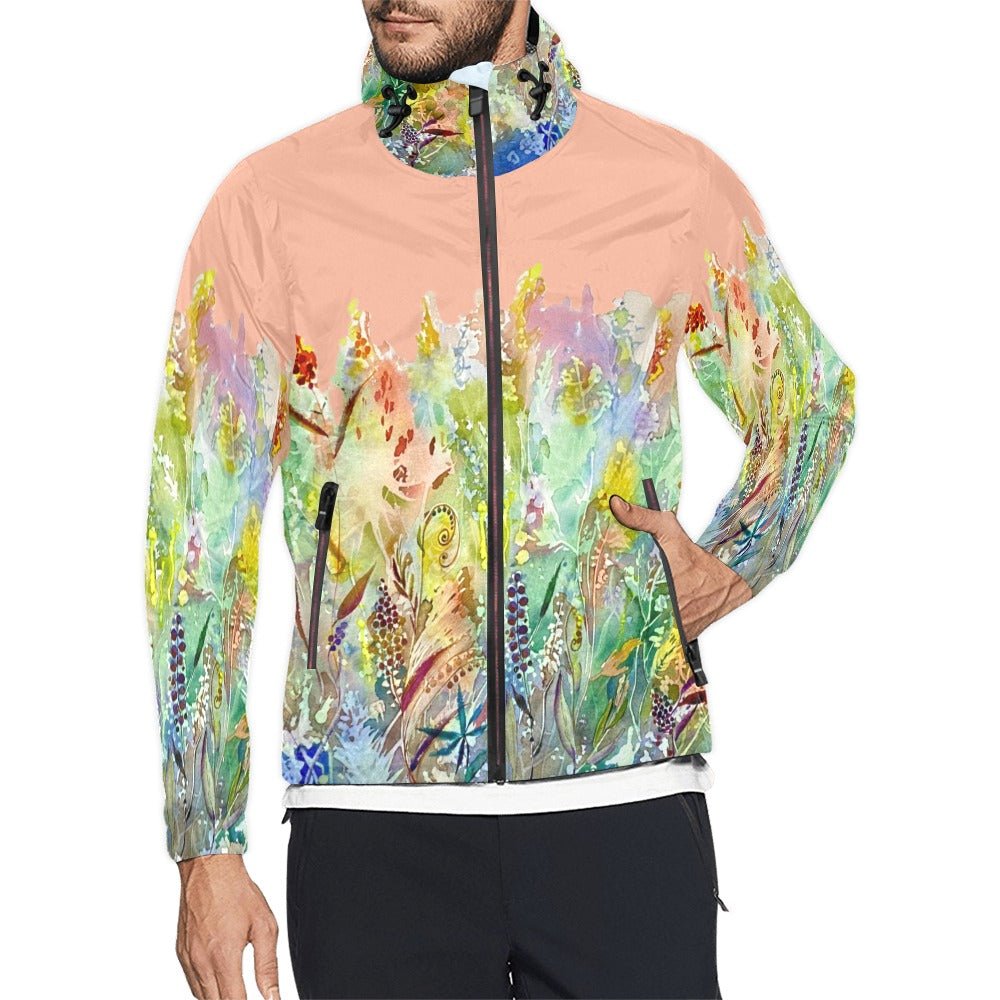 Blooming Melody Orange Unisex Windbreaker - Lana Art Sweden