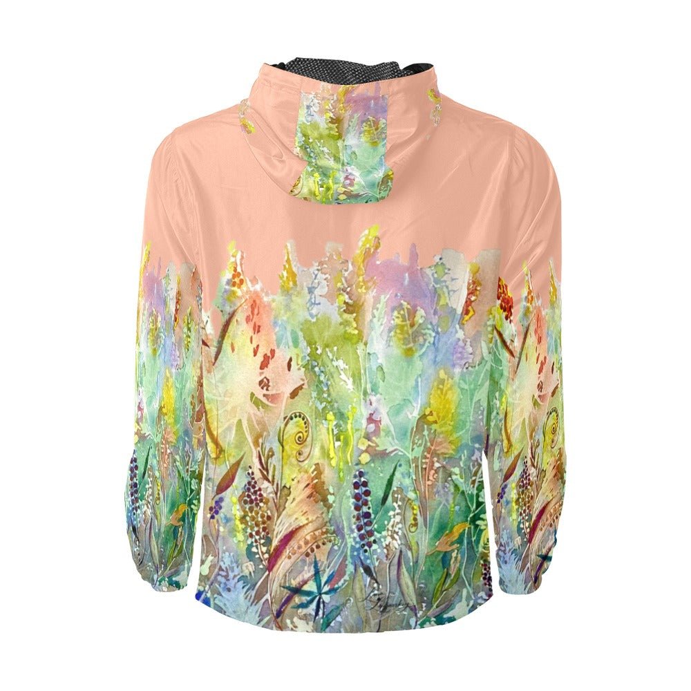 Blooming Melody Orange Unisex Windbreaker - Lana Art Sweden