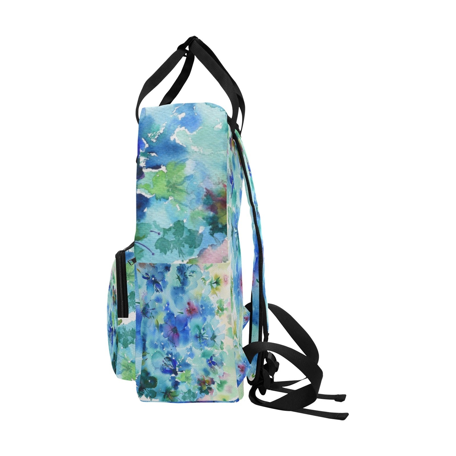 Blue Hibiscus Twin Handle Backpack - Lana Art Sweden
