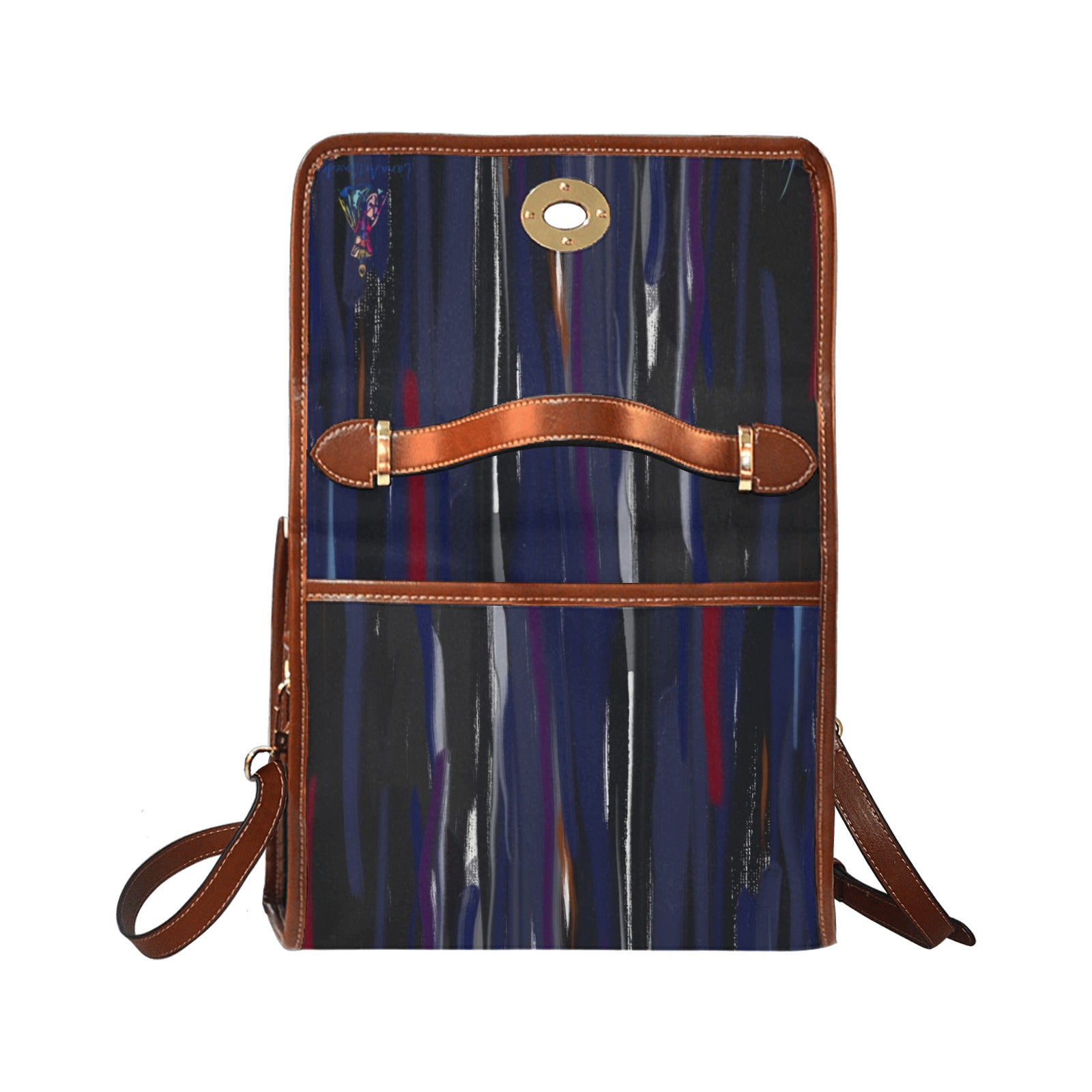 Blue Music Waterproof Shoulder Strap Canvas Bag - Lana Art Sweden