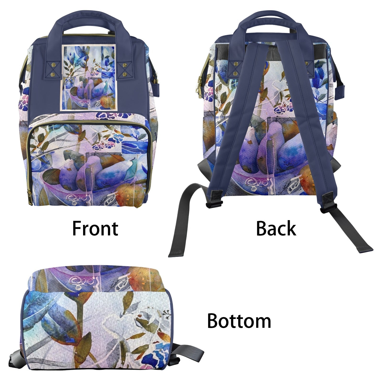 Blue Pears Multifunction Bag/Backpack - Lana Art Sweden