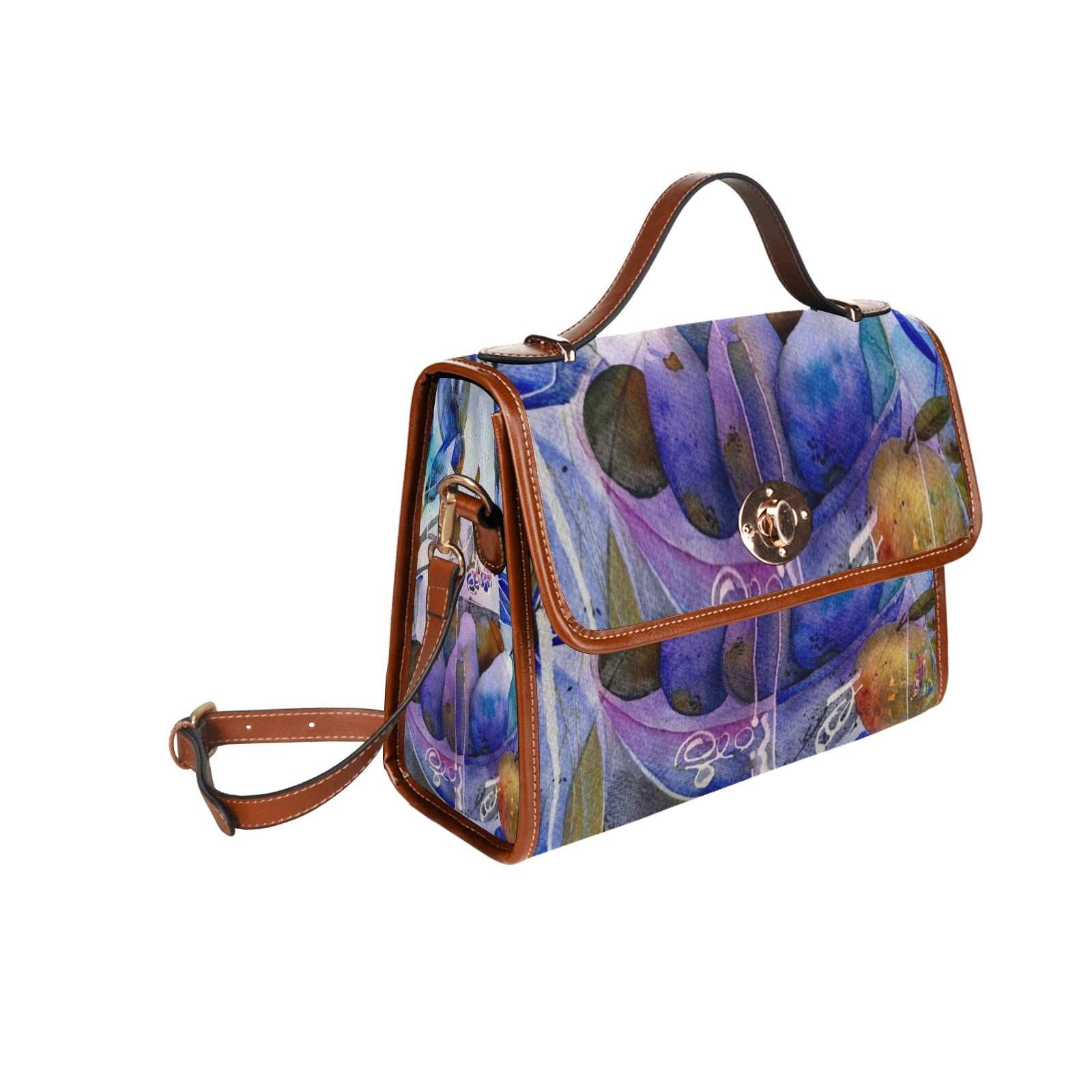 Blue Pears Waterproof Shoulder Strap Canvas Bag - Lana Art Sweden