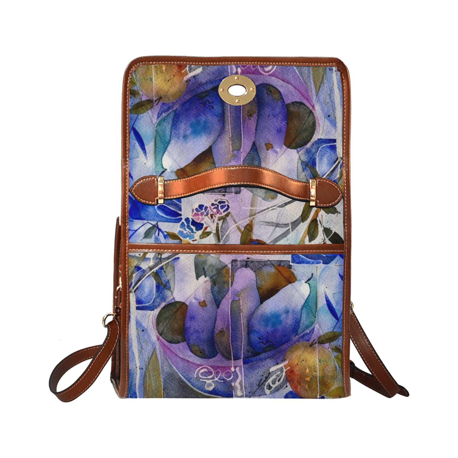 Blue Pears Waterproof Shoulder Strap Canvas Bag - Lana Art Sweden