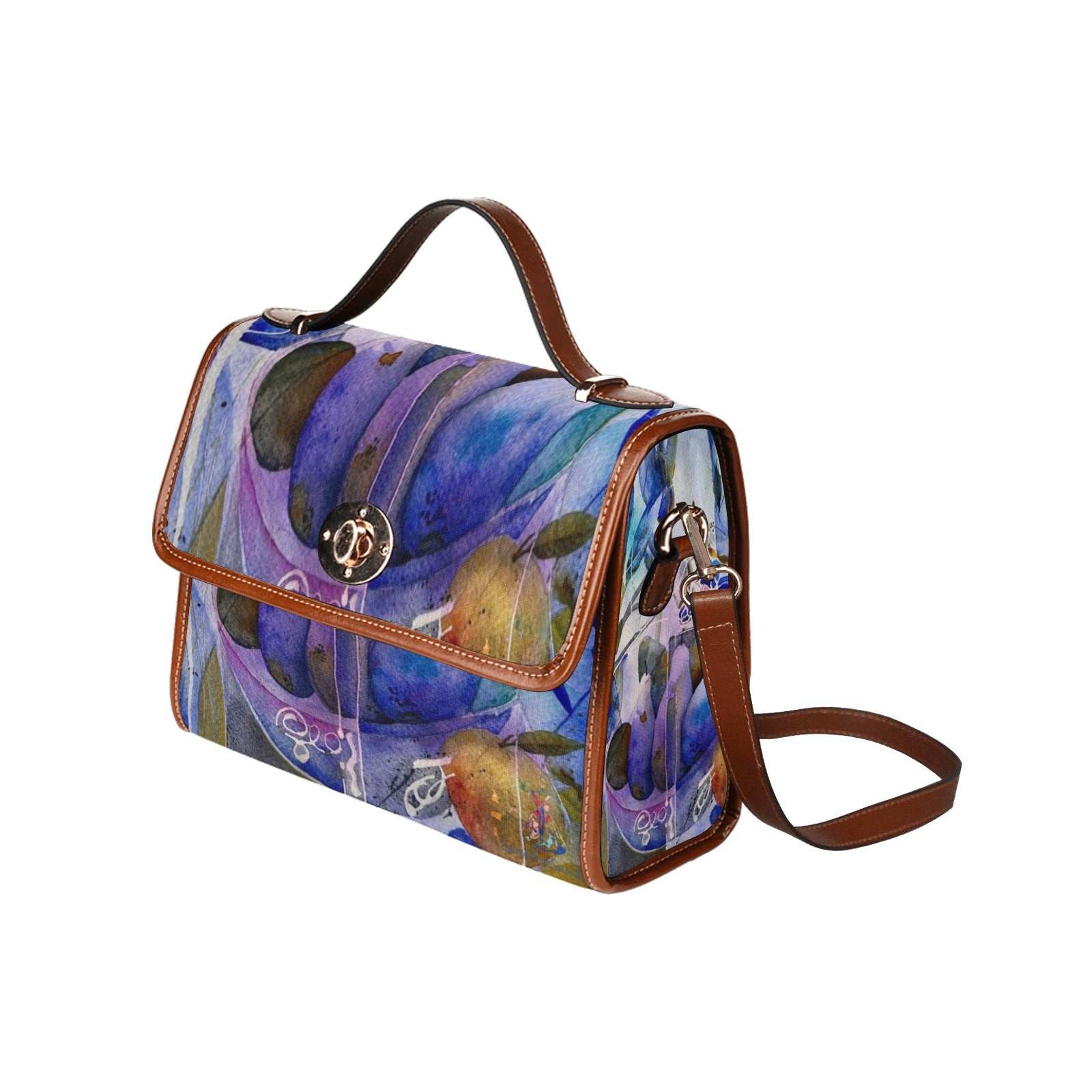 Blue Pears Waterproof Shoulder Strap Canvas Bag - Lana Art Sweden
