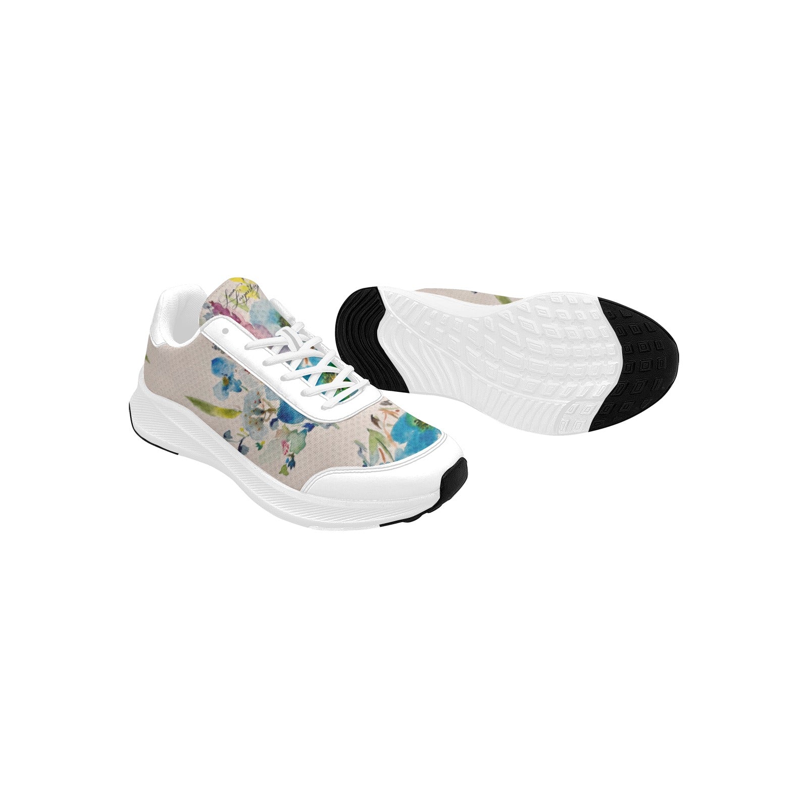 Blue Poppies large Women's Mudguard Running Shoes - Lana Art Sweden