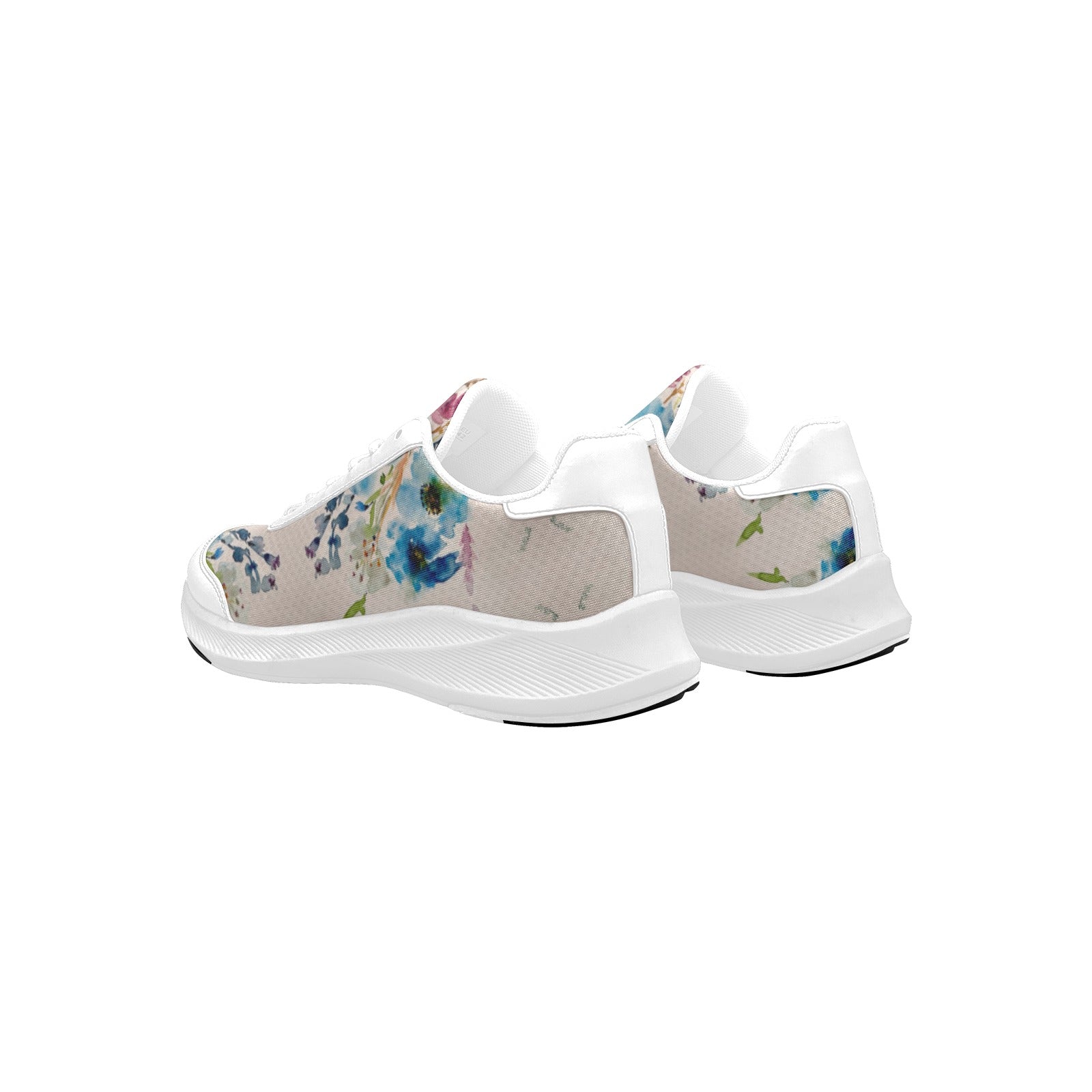 Blue Poppies large Women's Mudguard Running Shoes - Lana Art Sweden